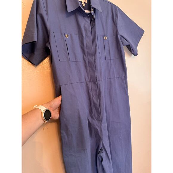 MARA HOFFMAN Kailyn Recycled Cotton Utility Jumpsuit - Blue size small - Picture 15 of 15
